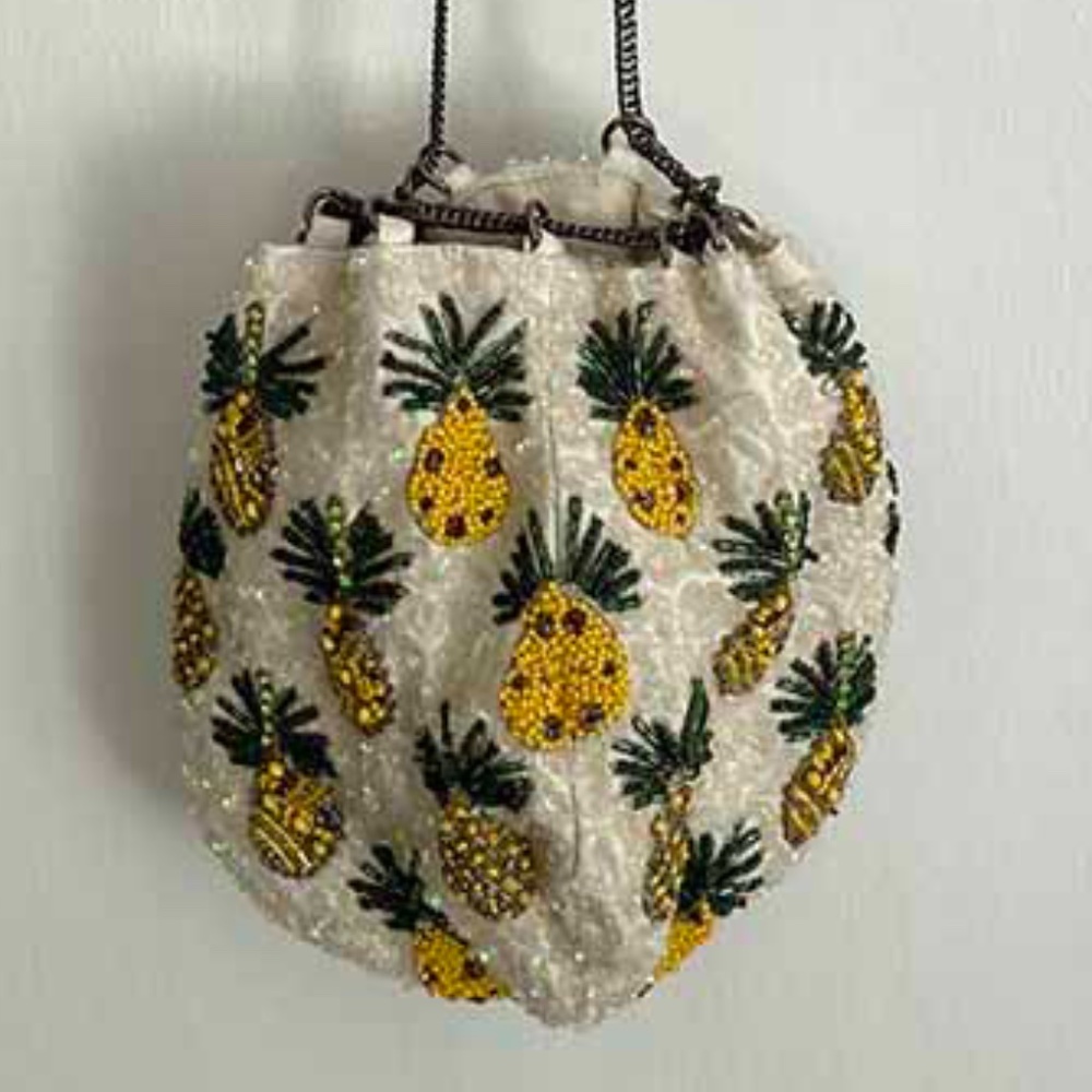 Zara beaded pineapple bag